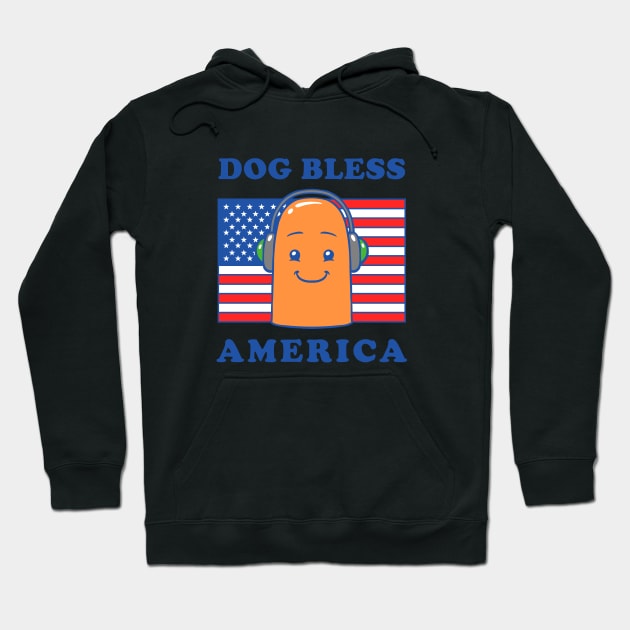 Dog Bless America Hoodie by dumbshirts